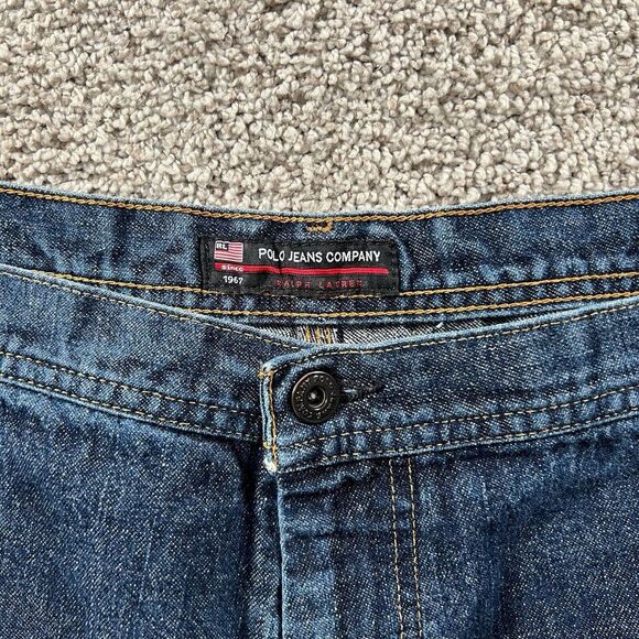 Vintage Polo Ralph Lauren Jeans Mens 38x34 Denim 90s Streetwear Baggy Skater Y2K - Picture 3 of 16